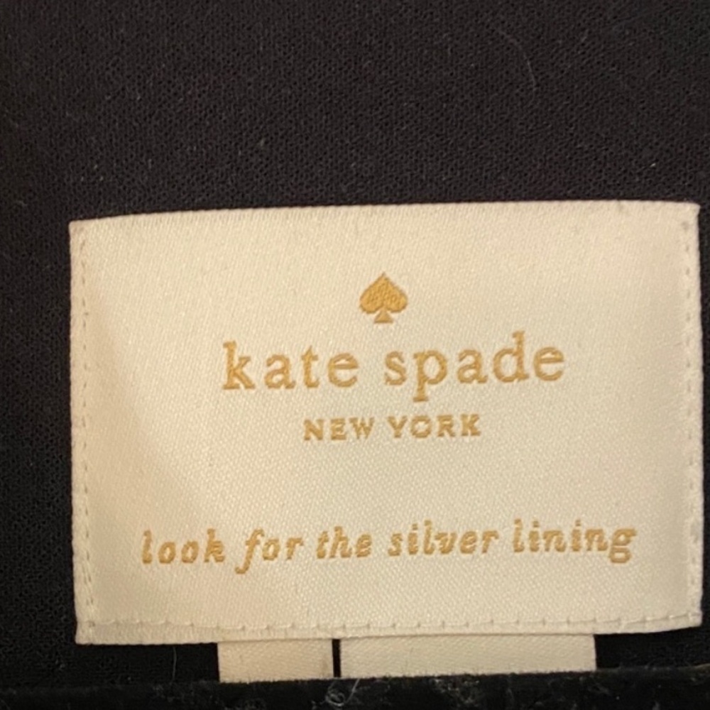 Kate Spade Black Knee Length Shirt Dress s Bow Tie Neck Workwear - Picture 7 of 7